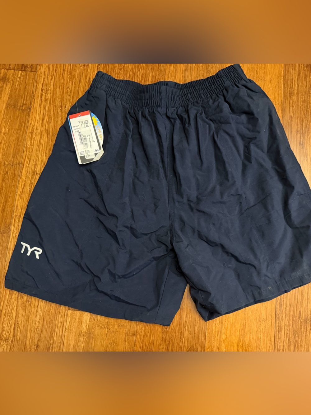 NWT TYR navy swim short, size S
